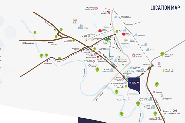 Tata Eureka Park Location Map